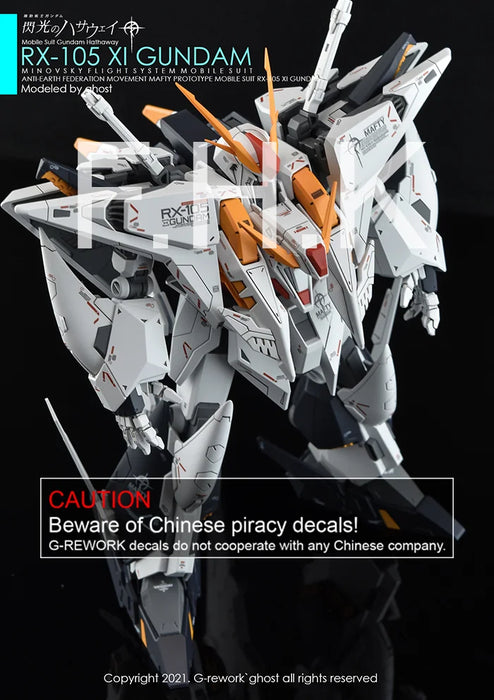 G-Rework Decal - HGUC RX-105 Xi Gundam Use