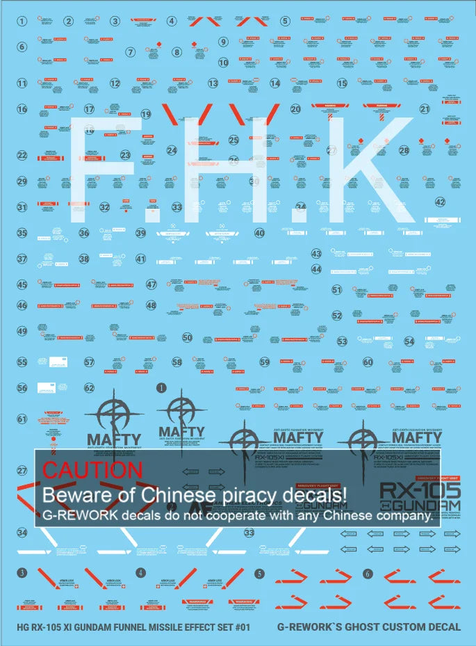 G-Rework Decal - HGUC RX-105 Xi Gundam Use