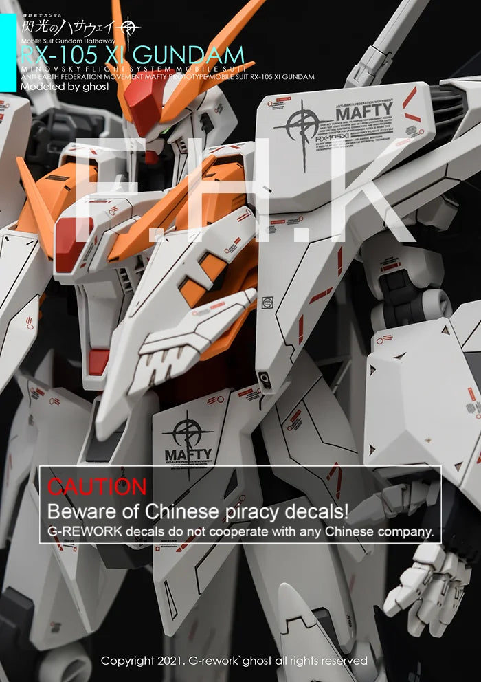 G-Rework Decal - HGUC RX-105 Xi Gundam Use