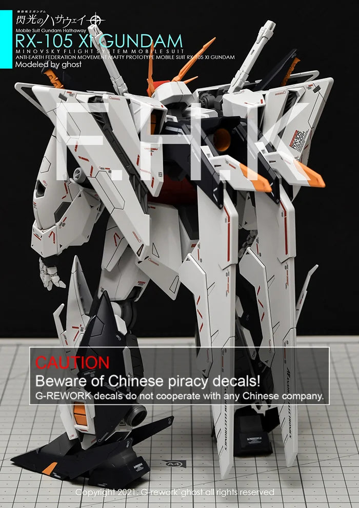 G-Rework Decal - HGUC RX-105 Xi Gundam Use - Argama Hobby - Canada ...