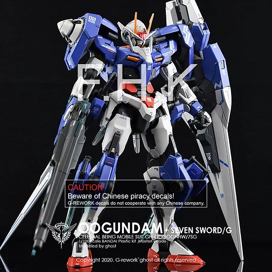 G-Rework Decal - MG GN-0000GHNW/7SG 00 Gundam Seven Sword /G Use