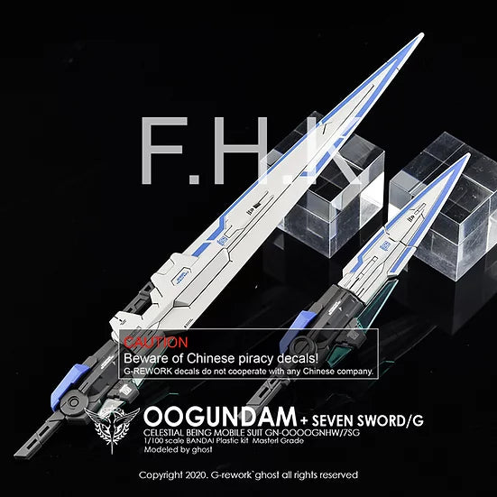 G-Rework Decal - MG GN-0000GHNW/7SG 00 Gundam Seven Sword /G Use