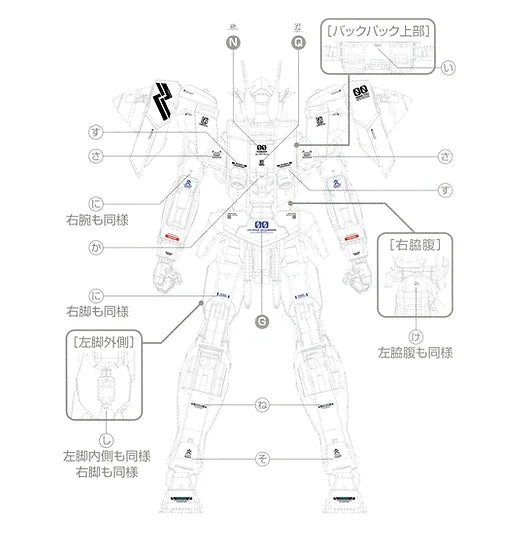 G-Rework Decal - MG GN-0000GHNW/7SG 00 Gundam Seven Sword /G Use