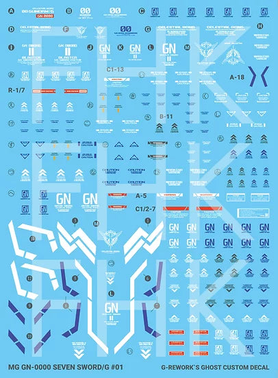 G-Rework Decal - MG GN-0000GHNW/7SG 00 Gundam Seven Sword /G Use