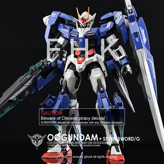 G-Rework Decal - MG GN-0000GHNW/7SG 00 Gundam Seven Sword /G Use