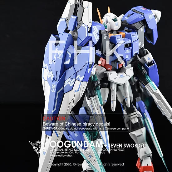 G-Rework Decal - MG GN-0000GHNW/7SG 00 Gundam Seven Sword /G Use