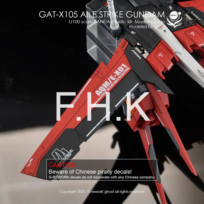 G-Rework Decal - MG GAT-X105 Aile Strike Gundam Ver.RM Use