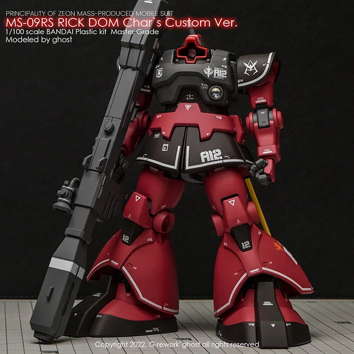 G-Rework Decal - MG MS-09RS Char's Rick Dom Ver.1.5 Use