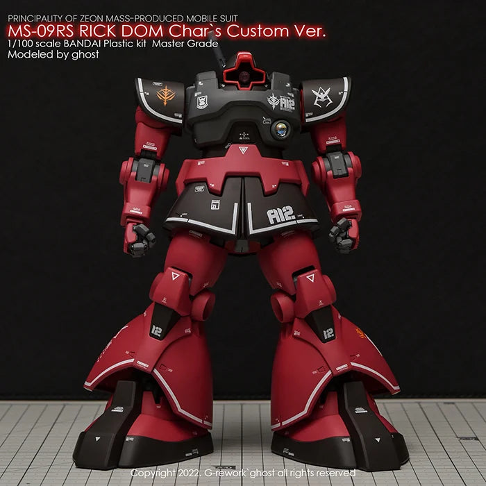 G-Rework Decal - MG MS-09RS Char's Rick Dom Ver.1.5 Use