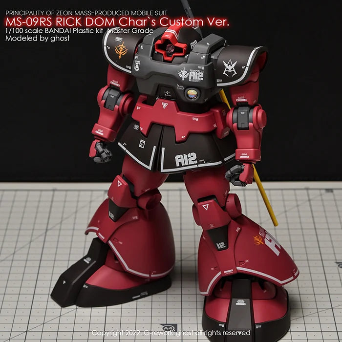 G-Rework Decal - MG MS-09RS Char's Rick Dom Ver.1.5 Use