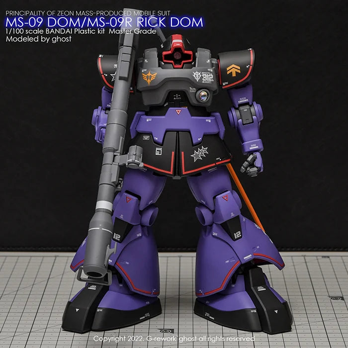 G-Rework Decal - MG MS-09 / 09R Dom / Rick Dom Ver.1.5 Use