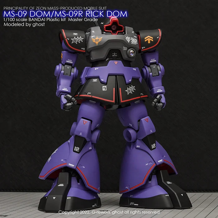 G-Rework Decal - MG MS-09 / 09R Dom / Rick Dom Ver.1.5 Use