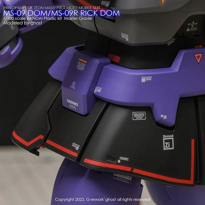 G-Rework Decal - MG MS-09 / 09R Dom / Rick Dom Ver.1.5 Use
