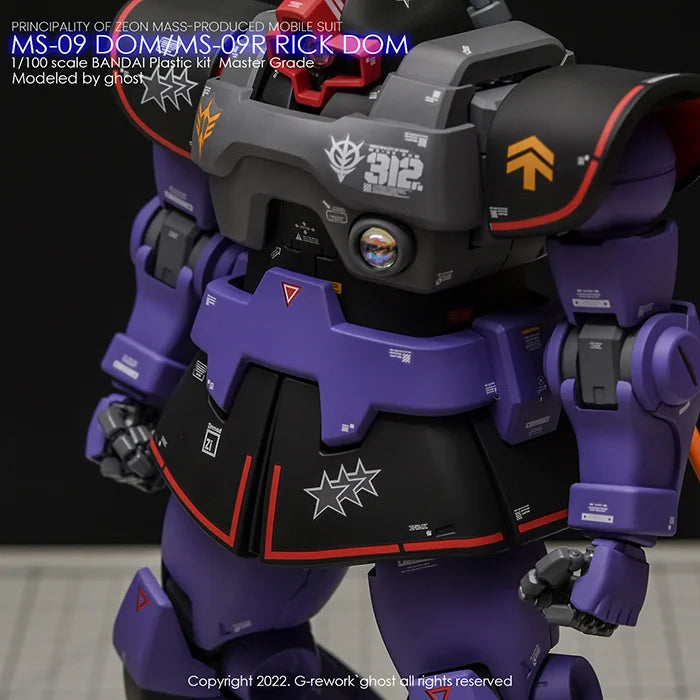 G-Rework Decal - MG MS-09 / 09R Dom / Rick Dom Ver.1.5 Use