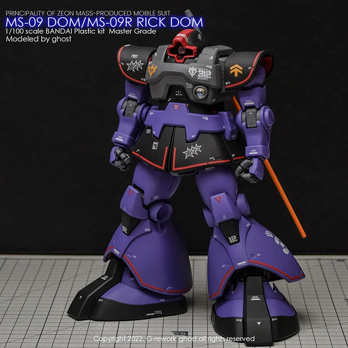 G-Rework Decal - MG MS-09 / 09R Dom / Rick Dom Ver.1.5 Use
