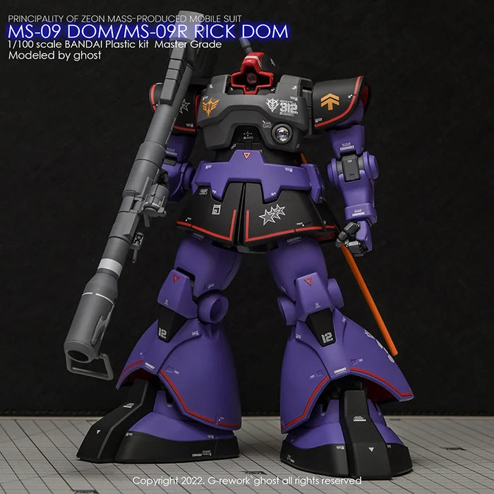 G-Rework Decal - MG MS-09 / 09R Dom / Rick Dom Ver.1.5 Use