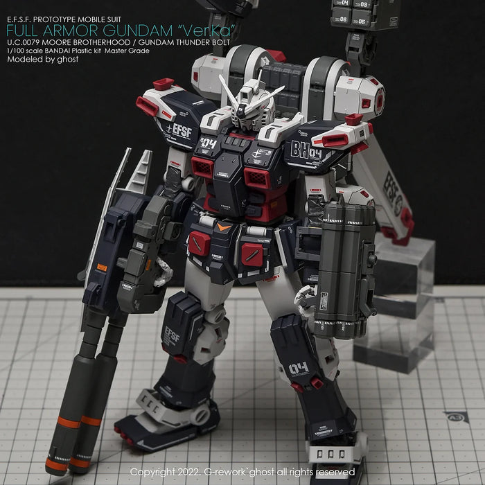 G-Rework Decal - MG FA-78 Full Armor Gundam Ver.Ka (Thunderbolt Ver.) Use