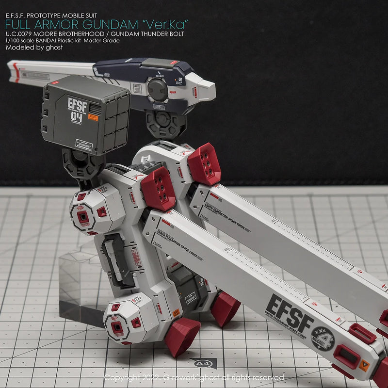 G-Rework Decal - MG FA-78 Full Armor Gundam Ver.Ka (Thunderbolt Ver.) Use