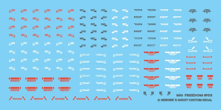 G-Rework Decal - MG ZGMF-X10A Freedom Gundam Ver.2.0 Use