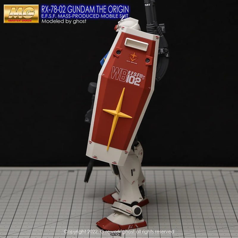 G-Rework Decal - MG Gundam The Origin RX-78-02 Gundam Use