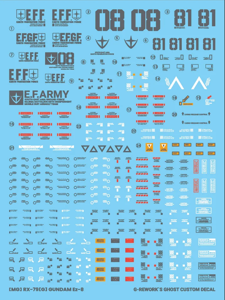 G-Rework Decal - MG RX-79[G]Ez-8 Gundam Ez8 Use