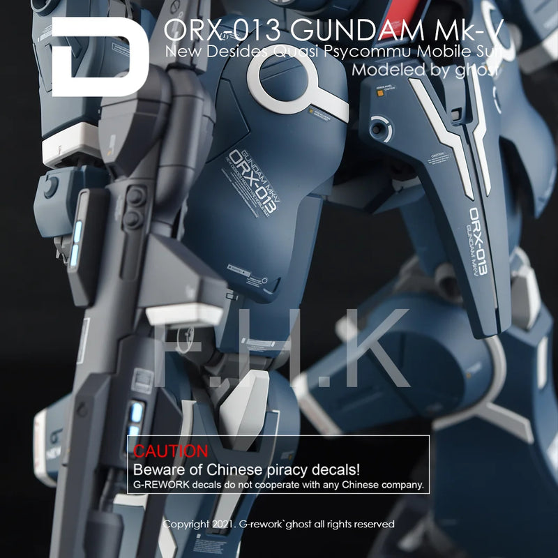 G-Rework Decal - MG ORX-013 Gundam Mk V Use