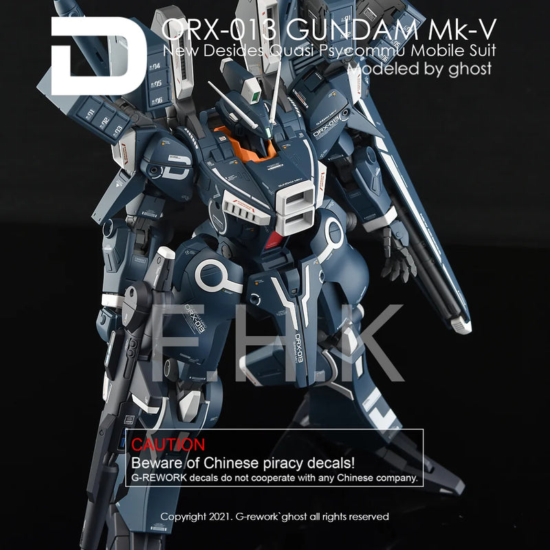 G-Rework Decal - MG ORX-013 Gundam Mk V Use