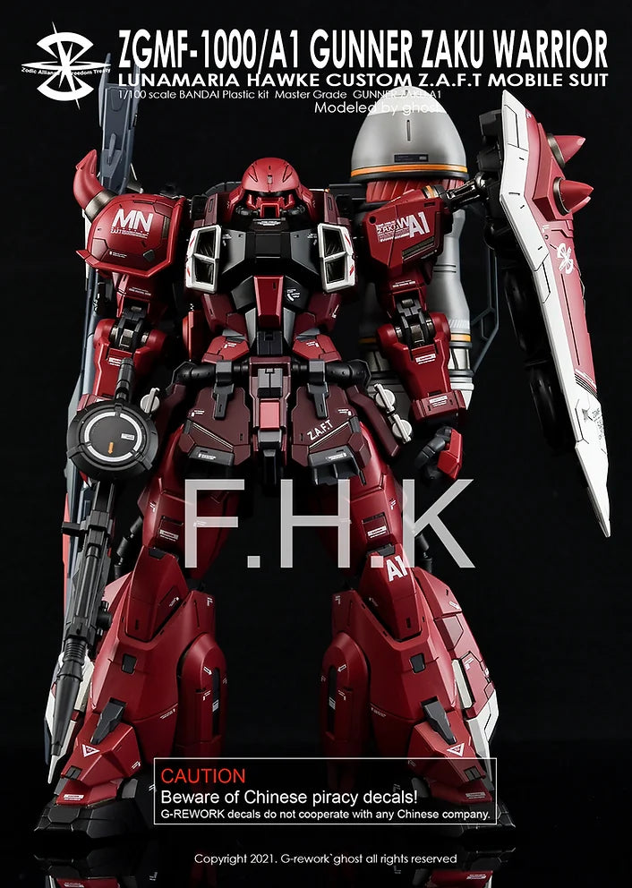 G-Rework Decal - MG ZGMF-1000/A1 Gunner Zaku Warrior (Lunamaria Hawke Ver.) Use