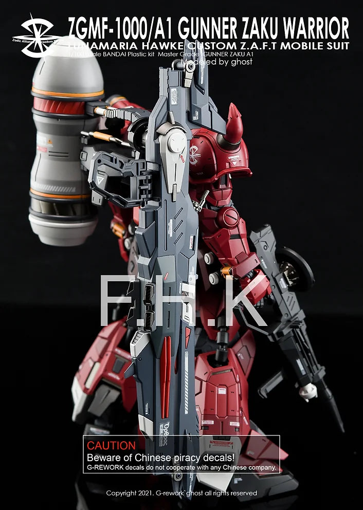 G-Rework Decal - MG ZGMF-1000/A1 Gunner Zaku Warrior (Lunamaria Hawke Ver.) Use