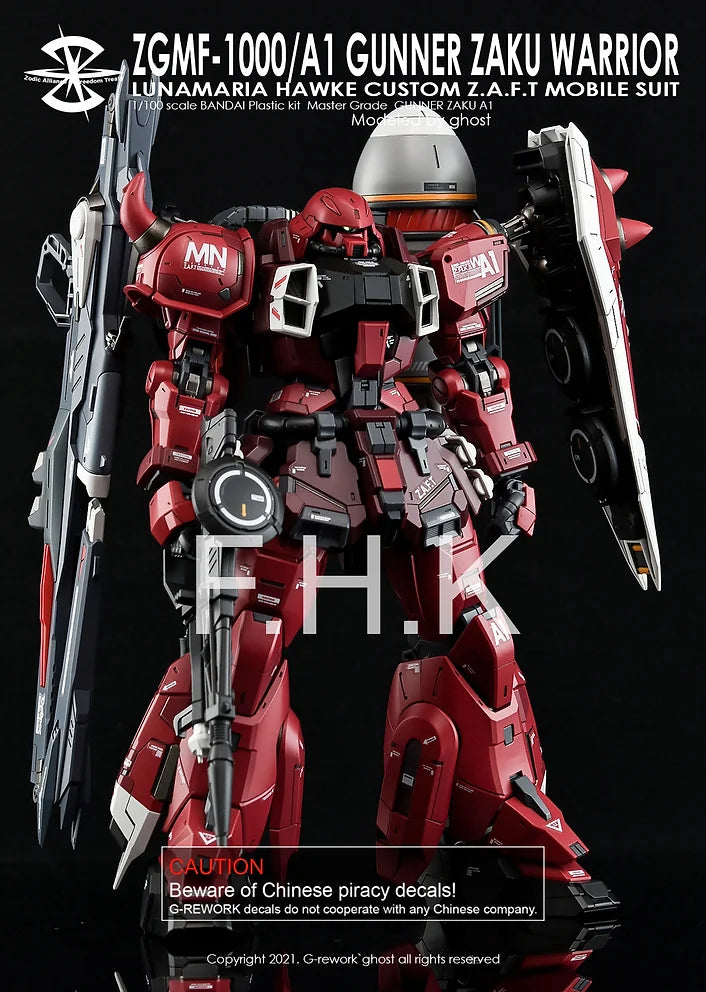 G-Rework Decal - MG ZGMF-1000/A1 Gunner Zaku Warrior (Lunamaria Hawke Ver.) Use