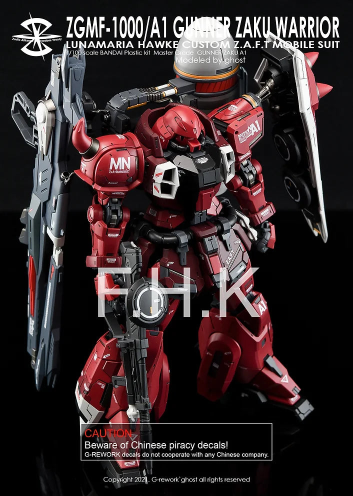 G-Rework Decal - MG ZGMF-1000/A1 Gunner Zaku Warrior (Lunamaria Hawke Ver.) Use