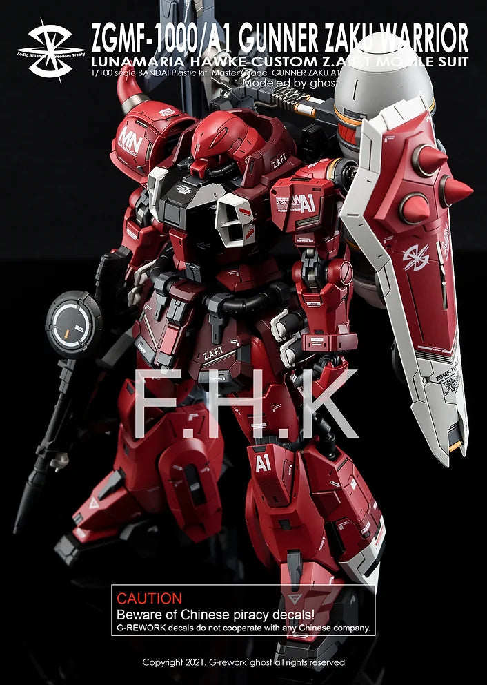 G-Rework Decal - MG ZGMF-1000/A1 Gunner Zaku Warrior (Lunamaria Hawke Ver.) Use