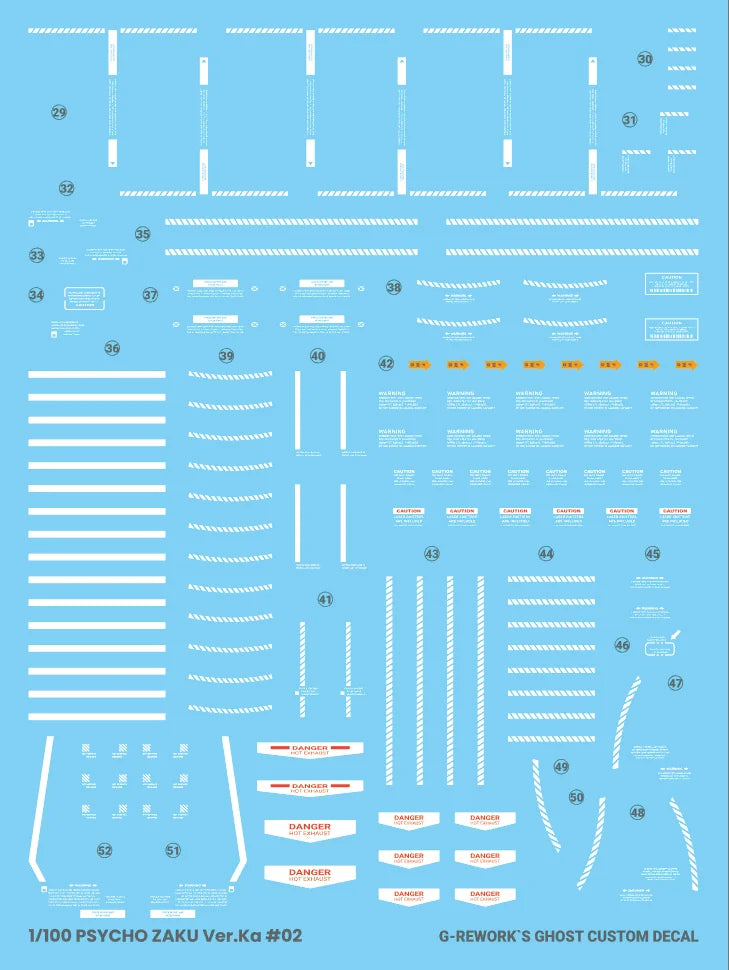 G-Rework Decal - MG MS-06R Psycho Zaku Ver.Ka (Thunderbolt Ver.) Use