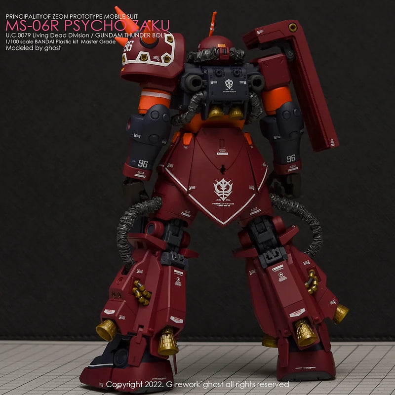 G-Rework Decal - MG MS-06R Psycho Zaku Ver.Ka (Thunderbolt Ver.) Use