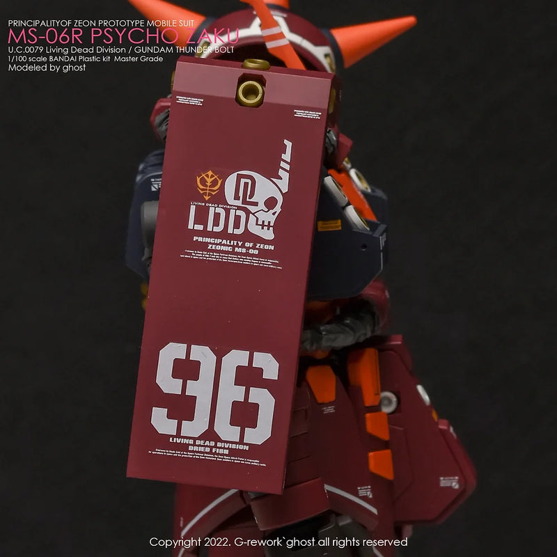 G-Rework Decal - MG MS-06R Psycho Zaku Ver.Ka (Thunderbolt Ver.) Use