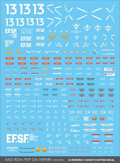 G-Rework Decal - MG RGM-79SP GM Sniper II (Lydo Wolf)