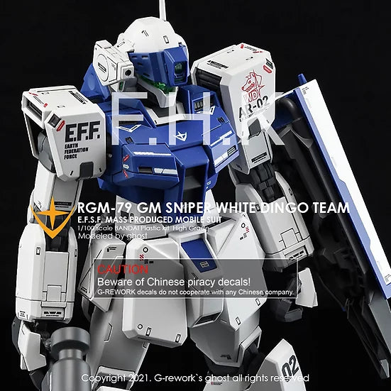 G-Rework Decal - MG RGM-79SP GM Sniper II (White Dingo)