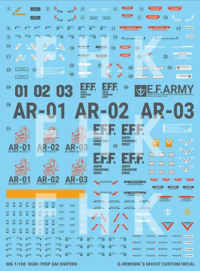G-Rework Decal - MG RGM-79SP GM Sniper II (White Dingo)
