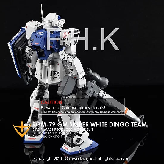 G-Rework Decal - MG RGM-79SP GM Sniper II (White Dingo)