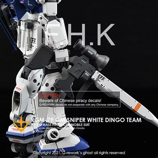 G-Rework Decal - MG RGM-79SP GM Sniper II (White Dingo)