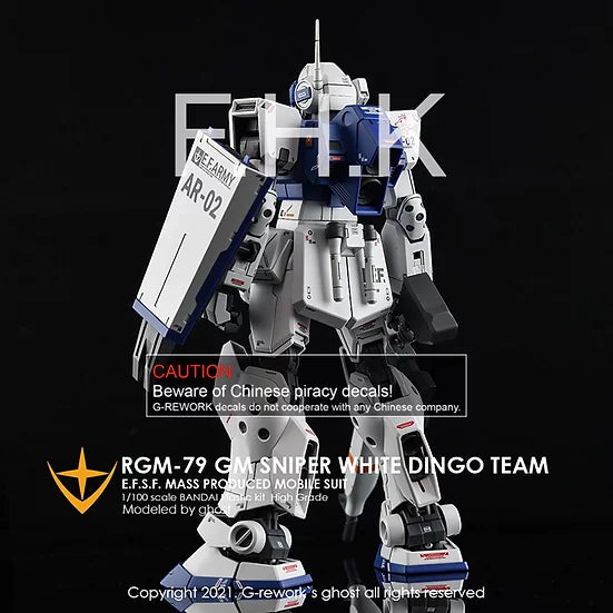 G-Rework Decal - MG RGM-79SP GM Sniper II (White Dingo)