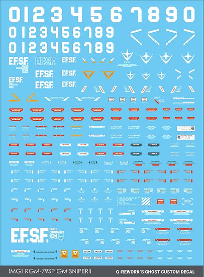 G-Rework Decal - MG RGM-79SP GM Sniper II Use