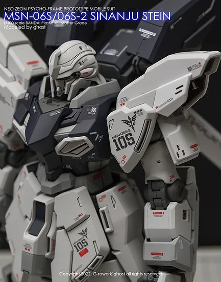 G-Rework Decal - MG MSN-06S-2 Sinanju Stein Use