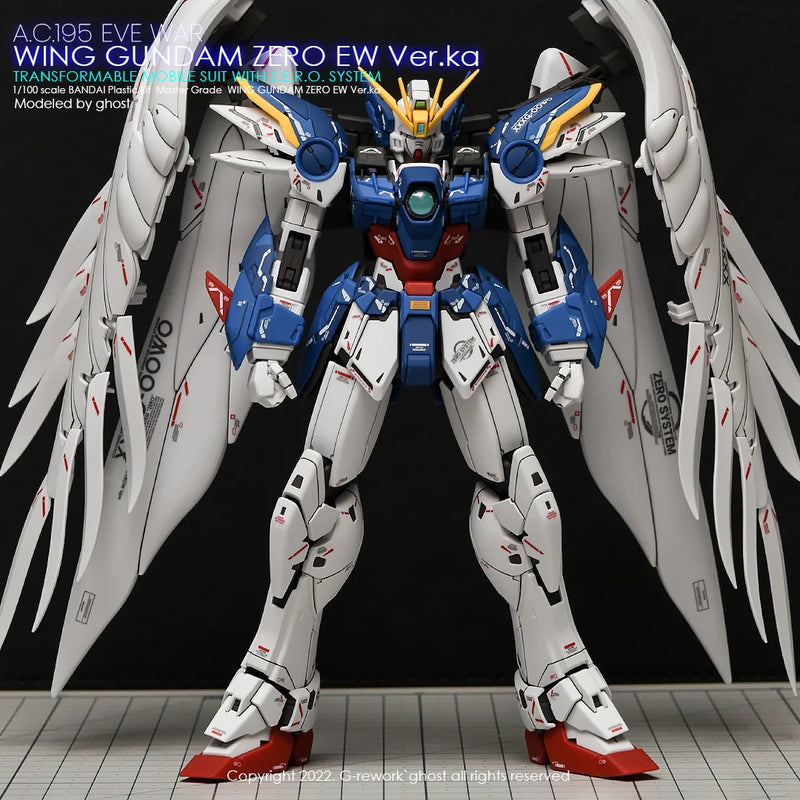 G-Rework Decal - MG XXXG-00W0 Wing Gundam Zero EW Ver.Ka Use (Decal v2.0)