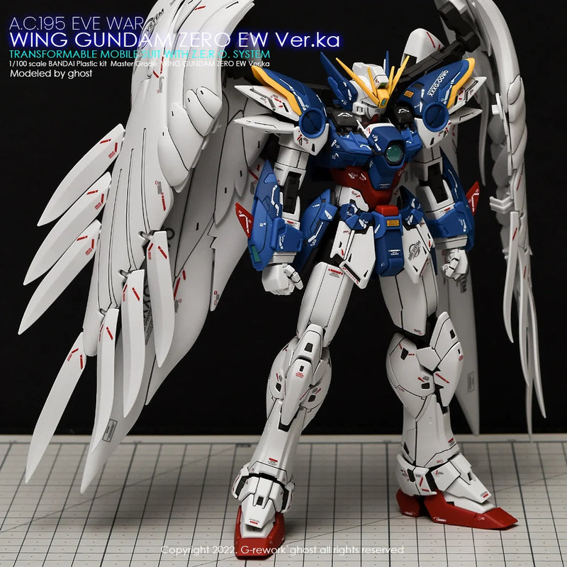 G-Rework Decal - MG XXXG-00W0 Wing Gundam Zero EW Ver.Ka Use (Decal v2.0)