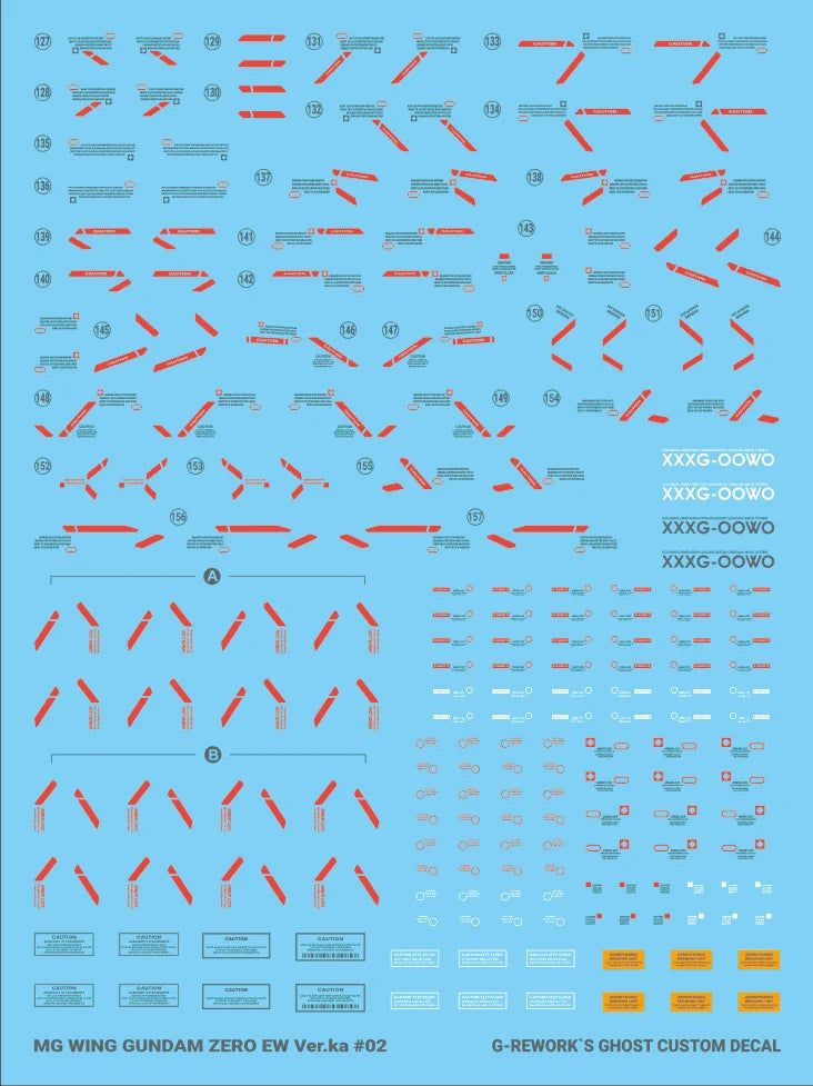 G-Rework Decal - MG XXXG-00W0 Wing Gundam Zero EW Ver.Ka Use (Decal v2.0)