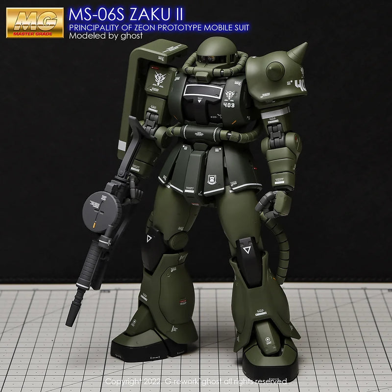 G-Rework Decal - MG MS-06F/J Zaku II Ver.2.0 Use