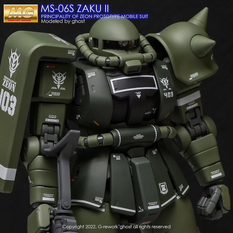 G-Rework Decal - MG MS-06F/J Zaku II Ver.2.0 Use