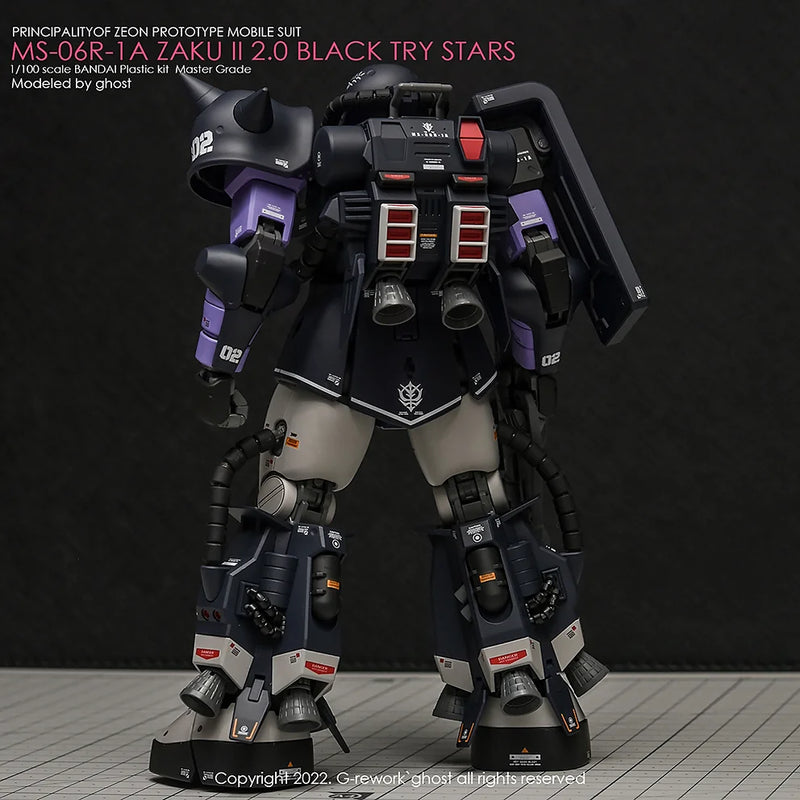 G-Rework Decal - MG MS-06R-1A Zaku II Black Tri-Stars Ver.2.0 Use