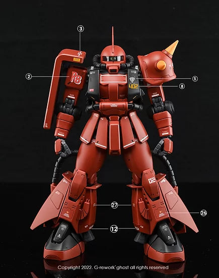 G-Rework Decal - MG MS-06R-2 Zaku II (Johnny Ridden Use)